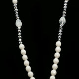 Luxury Crystal Flower Y-Necklace Silver & White NWOT