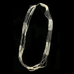 Luxury Faceted Necklace Silver/Dark-Silver NWOT