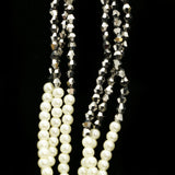 Luxury Faceted Necklace Silver/Dark-Silver NWOT