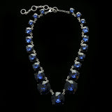 Luxury Crystal Necklace Silver/Blue NWOT