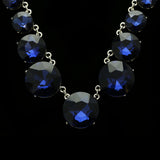 Luxury Crystal Necklace Silver/Blue NWOT