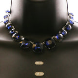 Luxury Crystal Necklace Silver/Blue NWOT