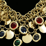Luxury Crystal Necklace Gold/Multicolor NWOT