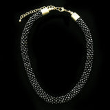 Luxury Faceted Necklace Gold/Black NWOT