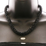 Luxury Faceted Necklace Gold/Black NWOT