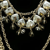 Luxury Crystal Necklace Gold NWOT