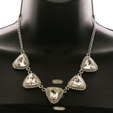 Luxury Crystal Necklace Silver NWOT