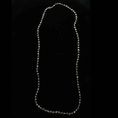 Luxury Faceted Necklace Gold/Dark-Silver NWOT