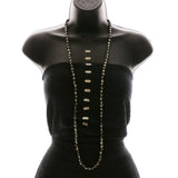Luxury Faceted Necklace Gold/Dark-Silver NWOT