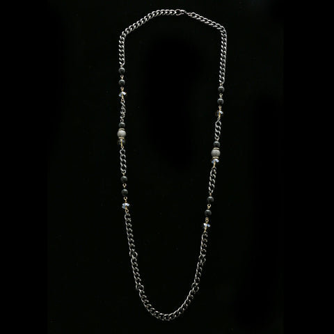 Luxury Necklace Gunmetal/Black NWOT
