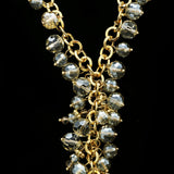 Luxury Crystal Y-Necklace Gold NWOT