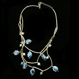 Luxury Crystal Necklace Gold/Dark-Silver NWOT