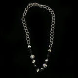 Luxury Crystal Necklace Silver/Black NWOT