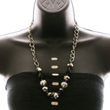Luxury Crystal Necklace Silver/Black NWOT