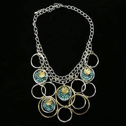 Luxury Necklace Silver/Blue NWOT