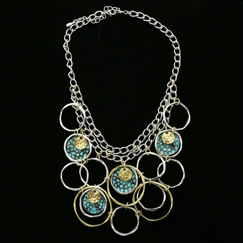 Luxury Necklace Silver/Blue NWOT