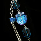 Luxury Crystal Necklace Silver/Blue NWOT