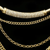 Luxury Crystal Choker-Necklace Gold NWOT