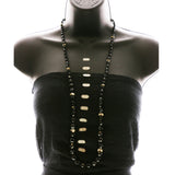 Luxury Crystal Necklace Gold/Black NWOT