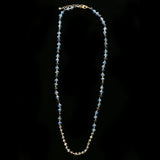 Luxury Faceted Necklace Gold/Blue NWOT