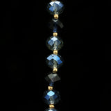 Luxury Faceted Necklace Gold/Blue NWOT