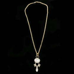 Luxury Crystal Pendant-Necklace Gold NWOT