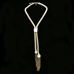 Luxury Crystal Y-Necklace Gold NWOT