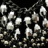 Luxury Crystal Flower Necklace Silver & Blue NWOT