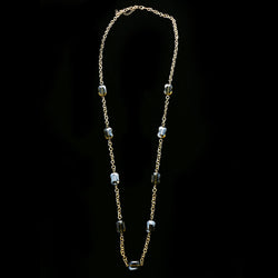 Luxury Crystal Necklace Gold/Gray NWOT