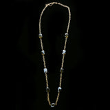 Luxury Crystal Necklace Gold/Gray NWOT