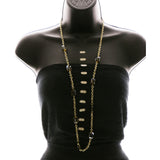 Luxury Crystal Necklace Gold/Gray NWOT