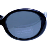 Liz Claiborne Uv Protection Oversize-Sunglasses Black Frame/Dark-Gray Lens