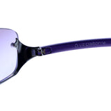 Liz Claiborne Semi-Rimless-Sunglasses Purple Frame/Purple Lens