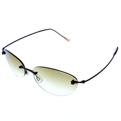 Liz Claiborne Rimless-Sunglasses Bronze-Tone Frame/Gray Lens