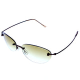 Liz Claiborne Rimless-Sunglasses Bronze-Tone Frame/Gray Lens