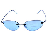 Liz Claiborne Uv Protection Rimless-Sunglasses Black Frame/Blue Lens