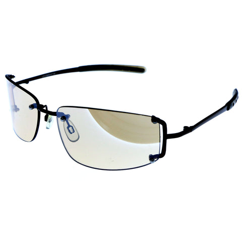 Liz Claiborne Style "Folsom" Rectangle-Sunglasses Bronze-Tone Frame/Brown Lens