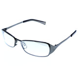 Liz Claiborne Style "Jenna" Rectangle-Sunglasses Silver-Tone Frame/Clear Lens