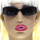 Liz Claiborne Style "Shari" Sport-Sunglasses Black Frame/Purple Lens