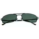 Liz Claiborne Style ""Byron" Rectangle-Sunglasses Green Frame/Green Lens
