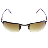 Liz Claiborne Semi-Rimless-Sunglasses Bronze-Tone Frame/Brown Lens