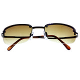 Liz Claiborne Semi-Rimless-Sunglasses Bronze-Tone Frame/Brown Lens