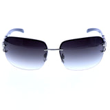 Liz Claiborne Style "Ruby" Semi-Rimless-Sunglasses Green Frame/Black Lens