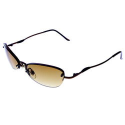 Liz Claiborne Semi-Rimless-Sunglasses Bronze-Tone Frame/Brown Lens
