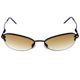 Liz Claiborne Semi-Rimless-Sunglasses Bronze-Tone Frame/Brown Lens