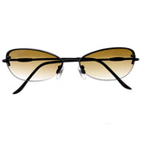 Liz Claiborne Semi-Rimless-Sunglasses Bronze-Tone Frame/Brown Lens