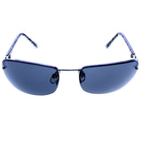 Liz Claiborne Style "Fay" Semi-Rimless-Sunglasses Silver-Tone Frame/Dark-Gray Lens
