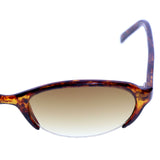 Liz Claiborne Style "Sasha" Semi-Rimless-Sunglasses Tortoise-Shell Frame/Dark-Gray Lens