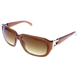 Liz Claiborne Style "Audrey" Oversize-Sunglasses Brown Frame/Brown Lens