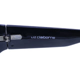 Liz Claiborne Style "Donna" Rectangle-Sunglasses Black Frame/Dark-Gray Lens